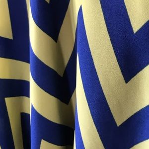 Chevron blue & yellow top